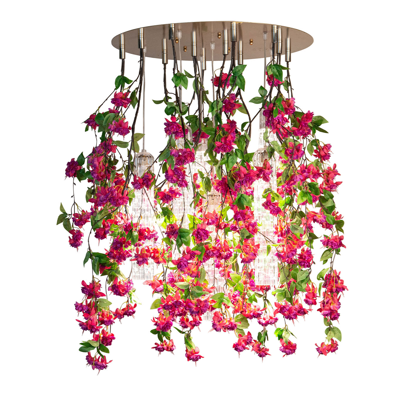 Большая каскадная люстра Pink Cascade