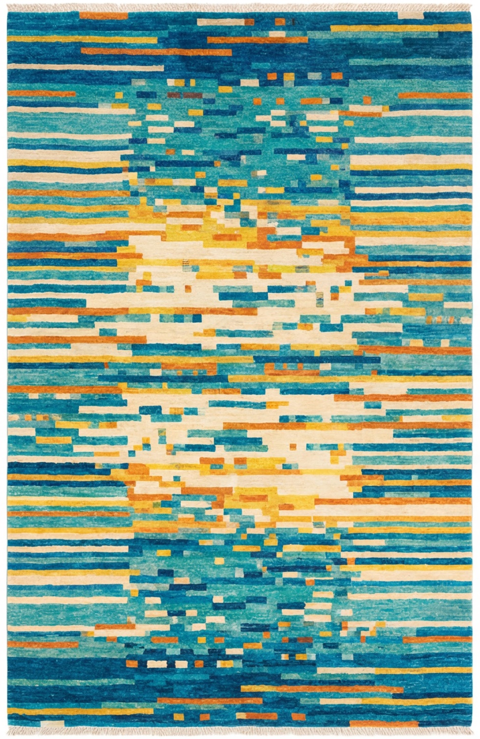 Килим авторський Pixel Wave Teal