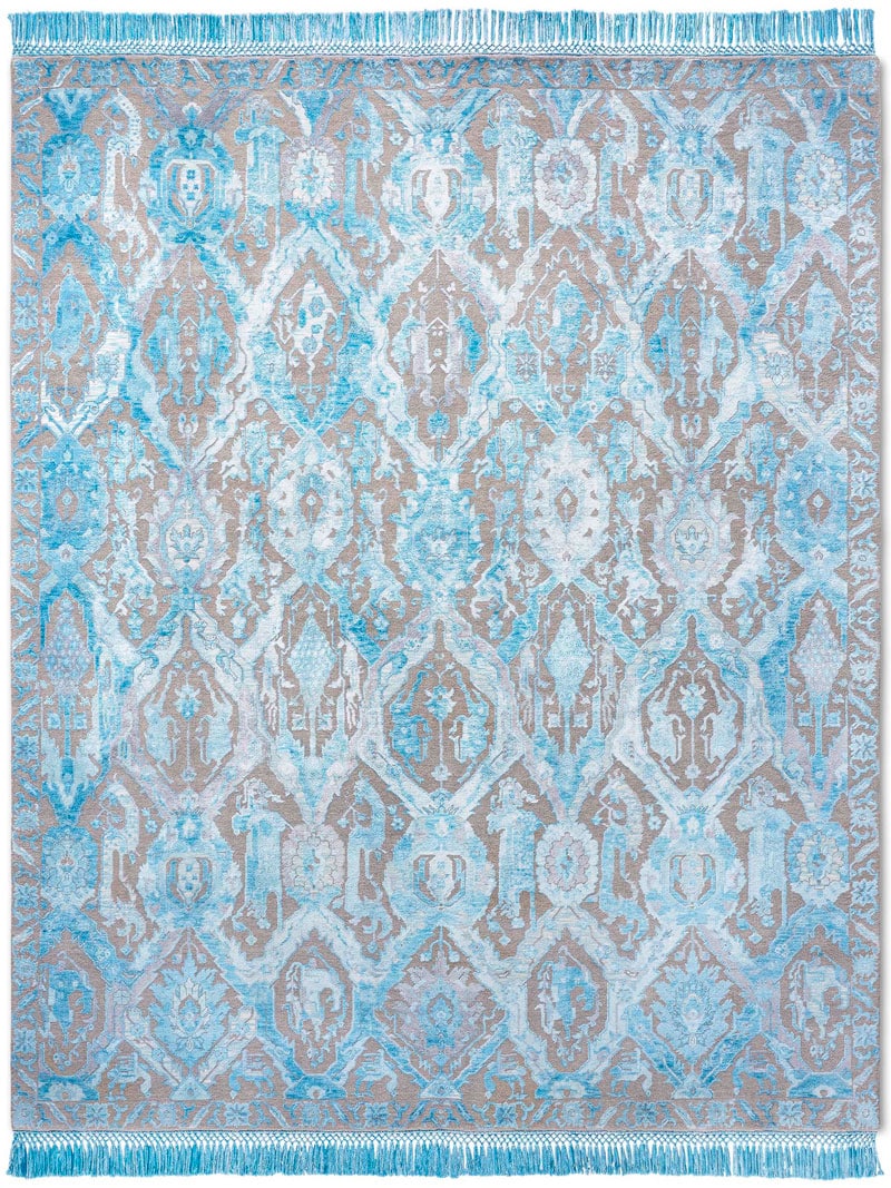 Эксклюзивный узелковый ковер ручной работы KavaBagh Blue