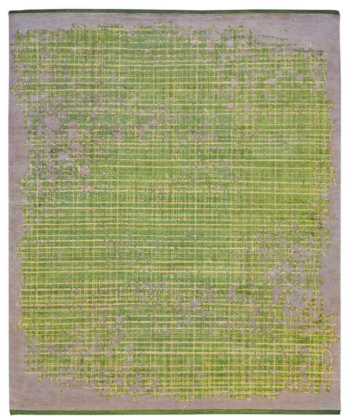 Ковер Grid Enjoy Green Grey ☞ Размер: 400 x 500 см