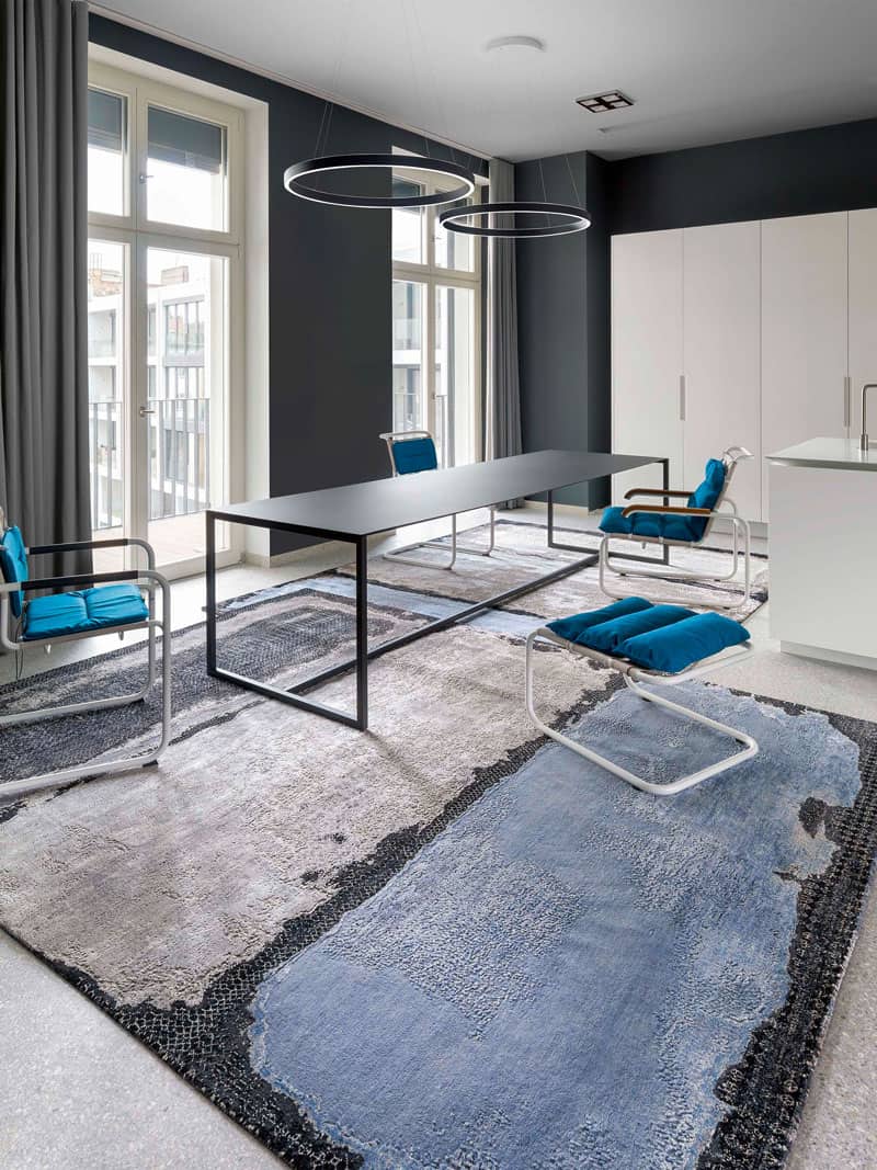 Элитный узелковый ковер ручной работы Light Blue Silver | Размер: 250 x 300 см
