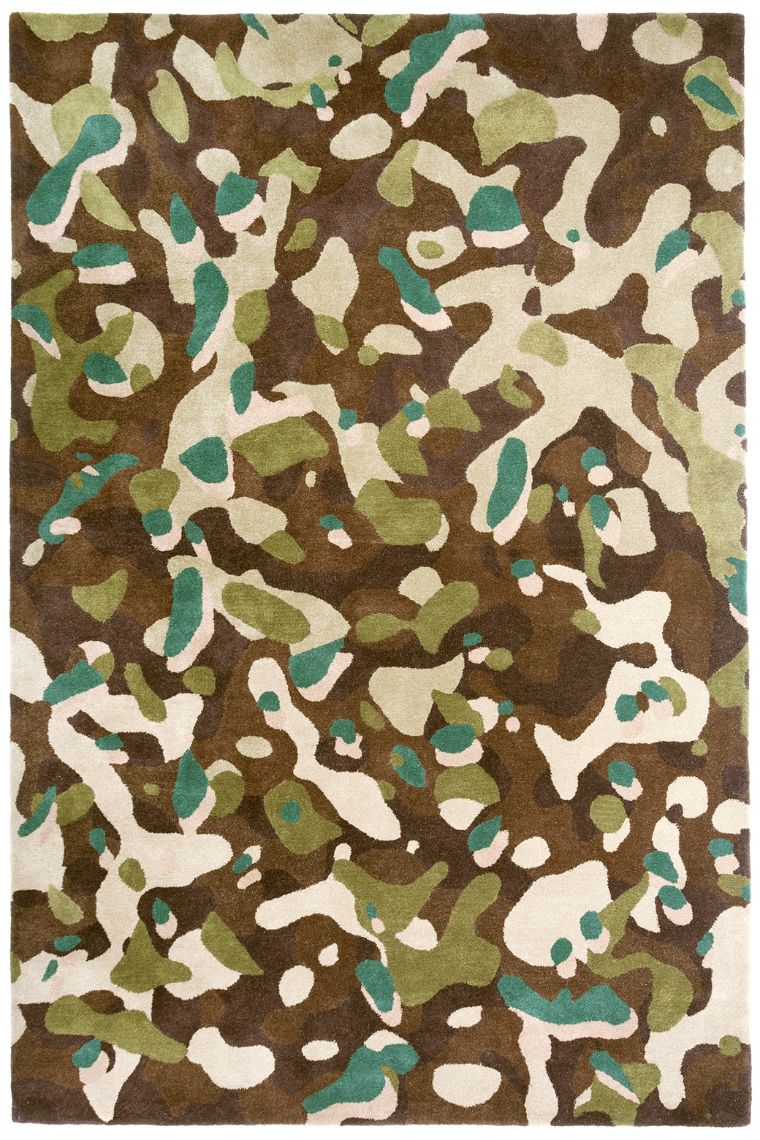 Ексклюзивний килим ручної роботи Camouflage Macro Brown