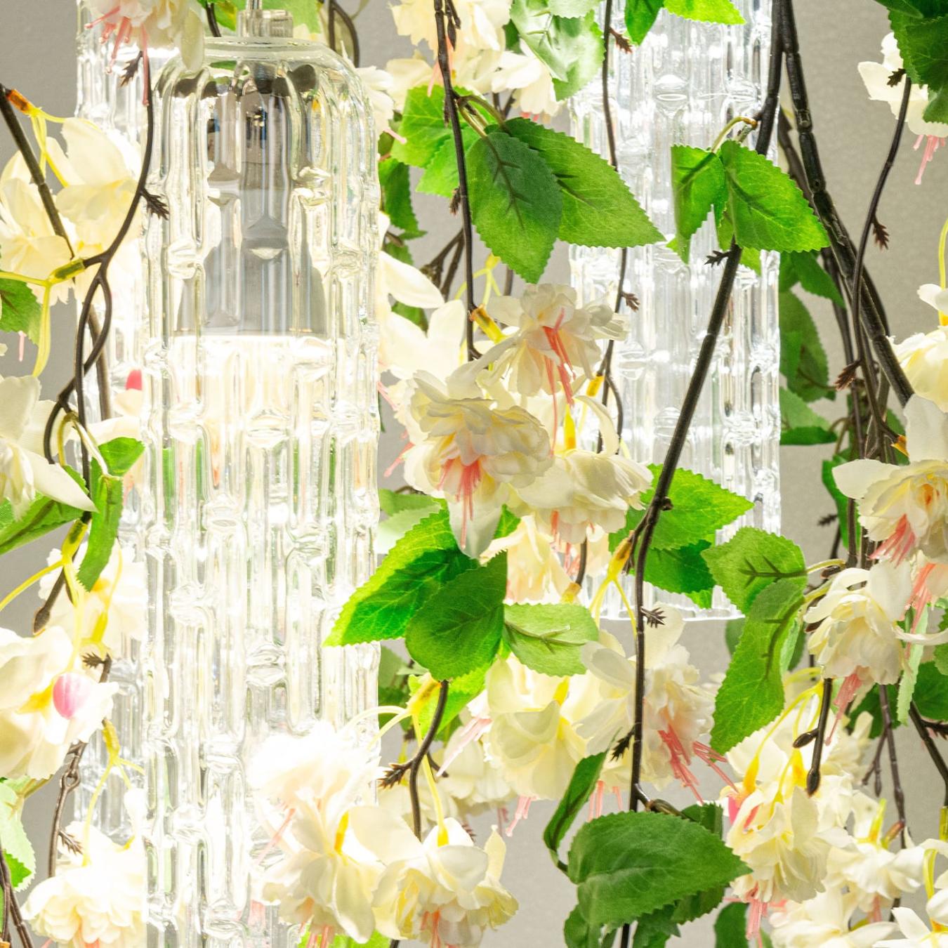 Малая белая каскадная люстра White Cascade