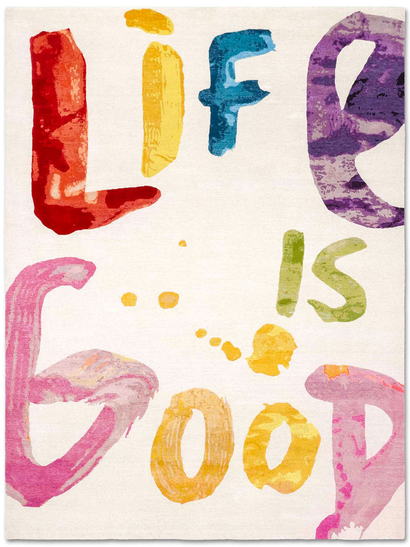 Розкішний килим ручної роботи Life is Good