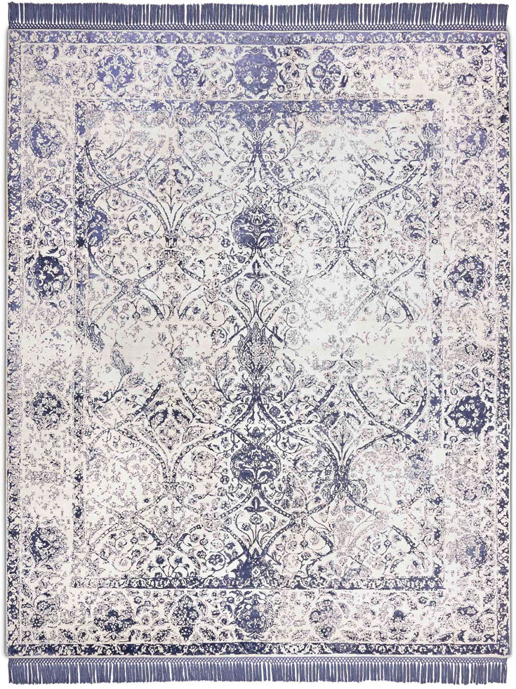 Премиальный узелковый ковер ручной работы Mauve Grey | Размер: 122 x 183 см