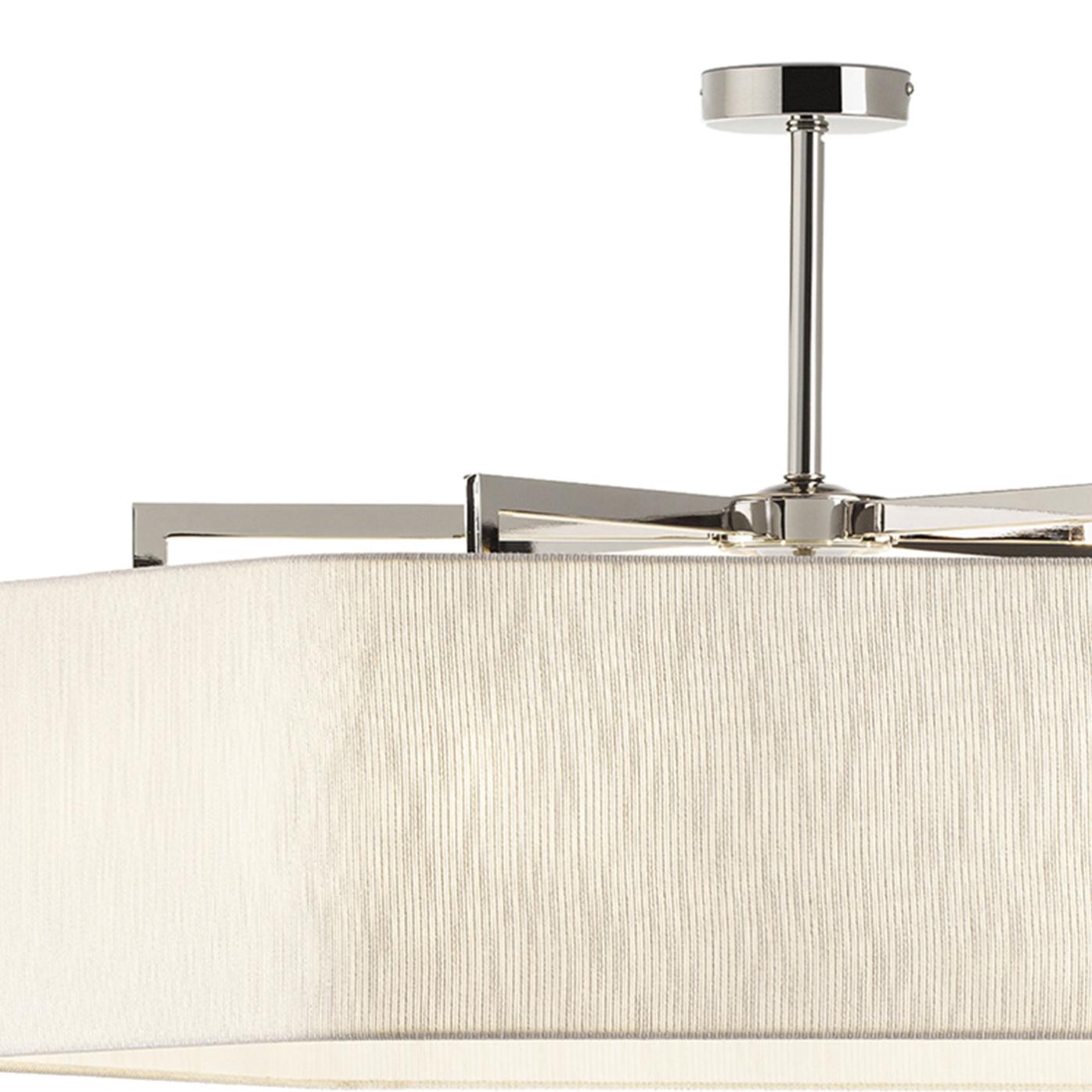 Шестиугольная люстра Polished Nickel