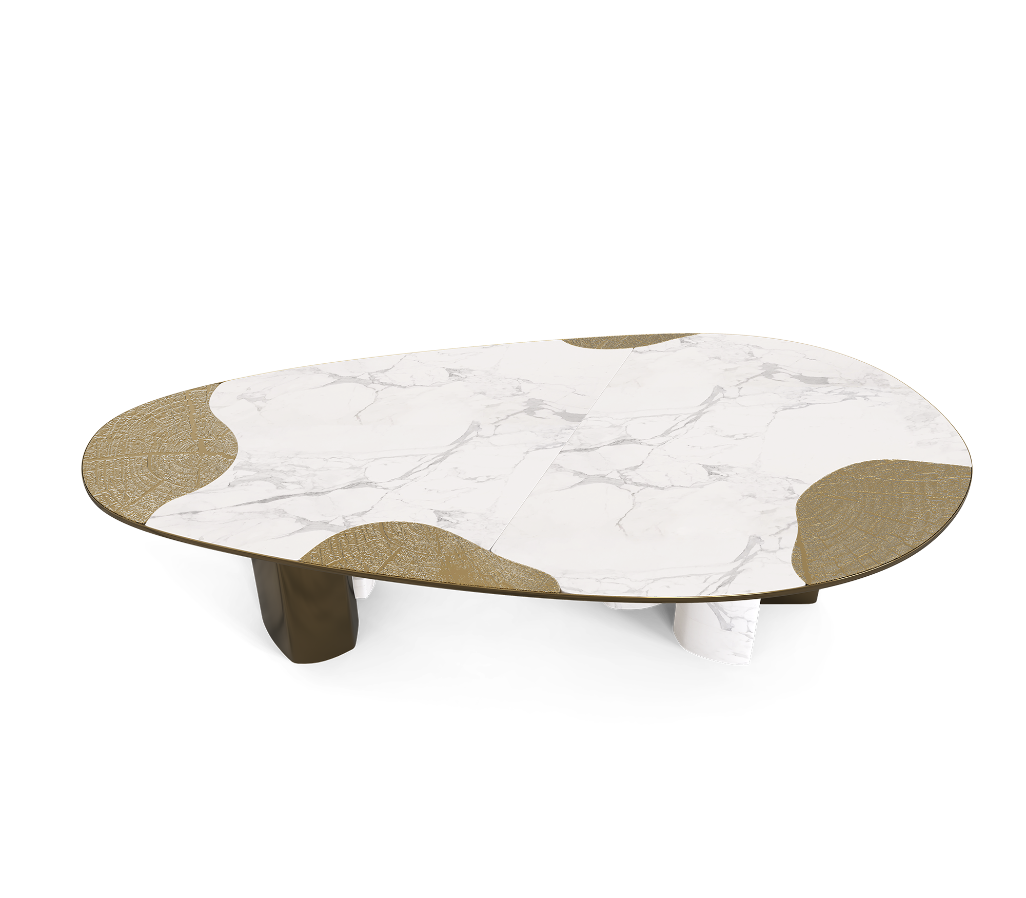 Обеденный стол Athena Carrara Marble & Patina