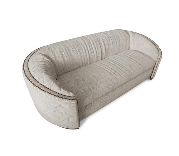Бежевый изогнутый диван Premium Comfort