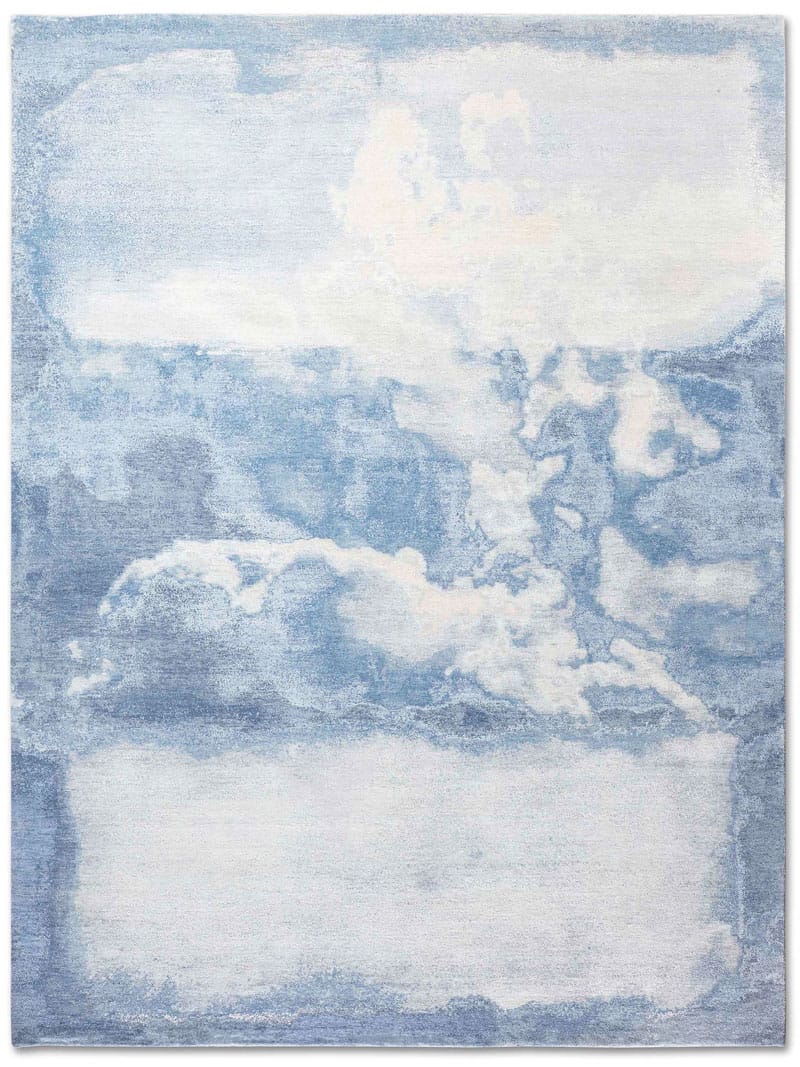 Витончений килим ручної роботи Clouds Blue