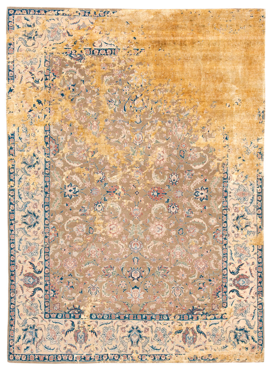 Килим ексклюзивний Agra Westend Rocked Yellow Gold Silk | Розмір: 200 x 300 см