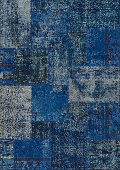 Килим печворк Dark Blue | Розмір: 200 x 300 см
