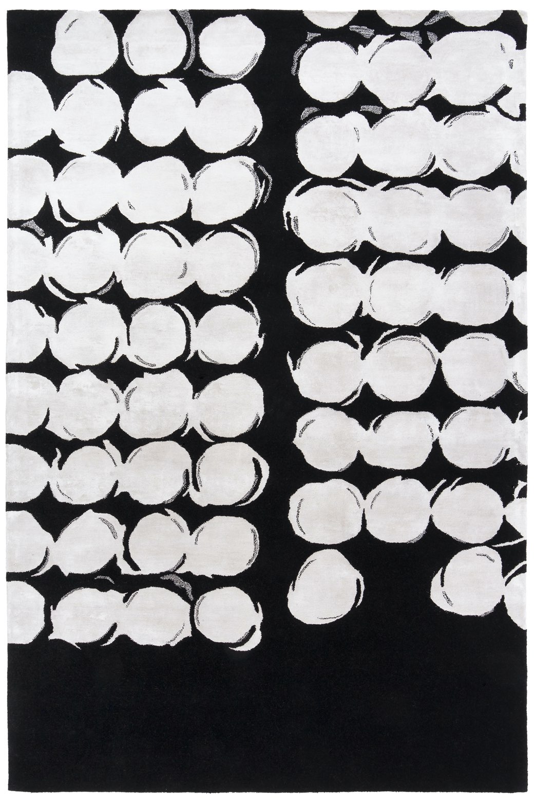 Круглий килим ексклюзивний Італія Pienovuoto Black And White