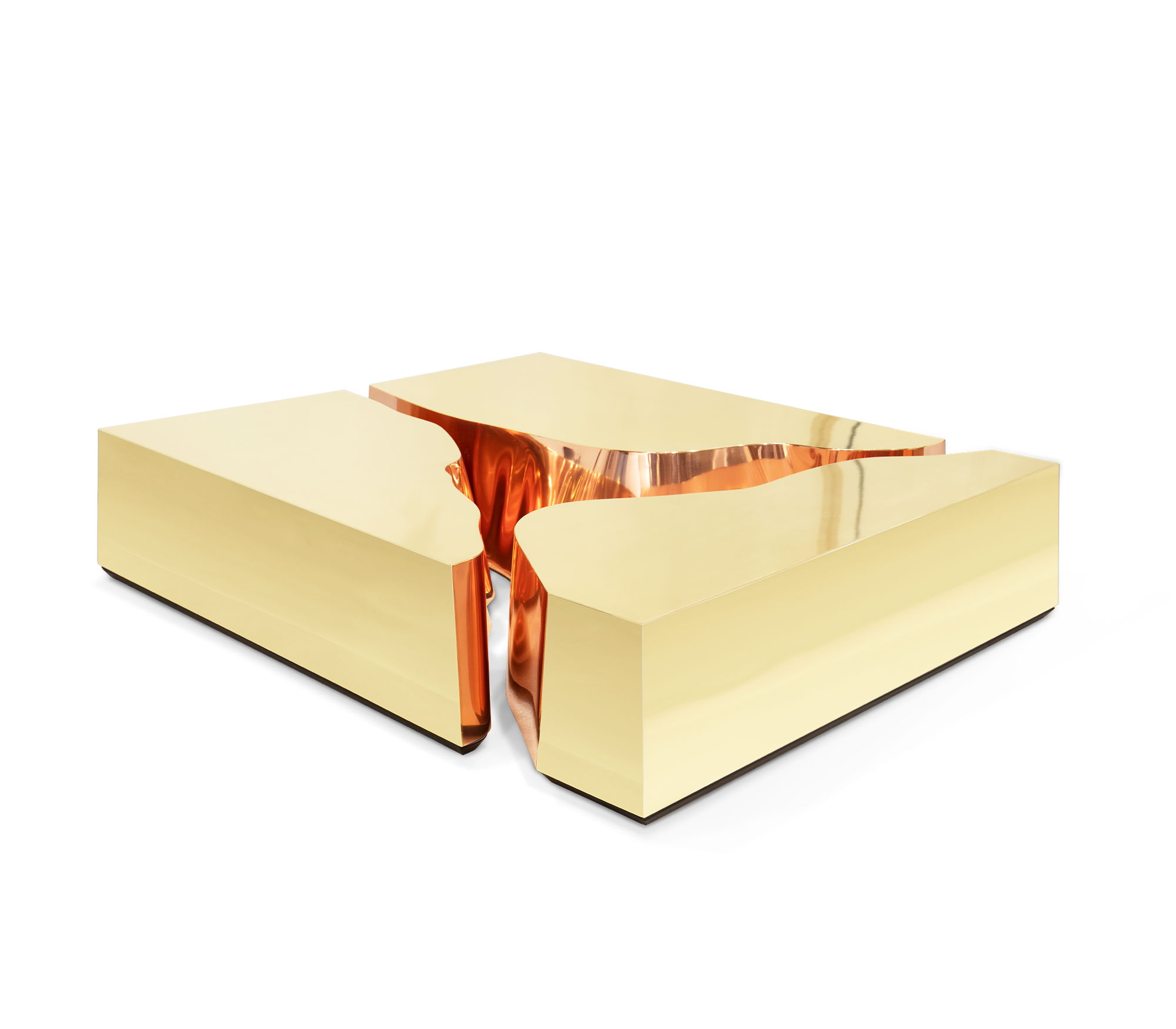 Журнальный столик Fissure Gold Copper