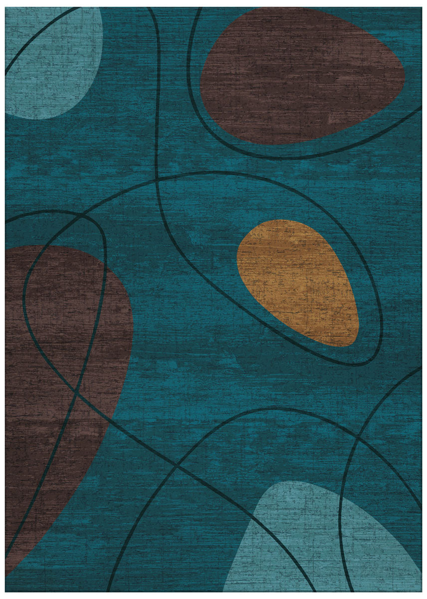 Бельгійський килим My Bubble Dark Blue Fall ☞ Розмір: 295 x 400 см