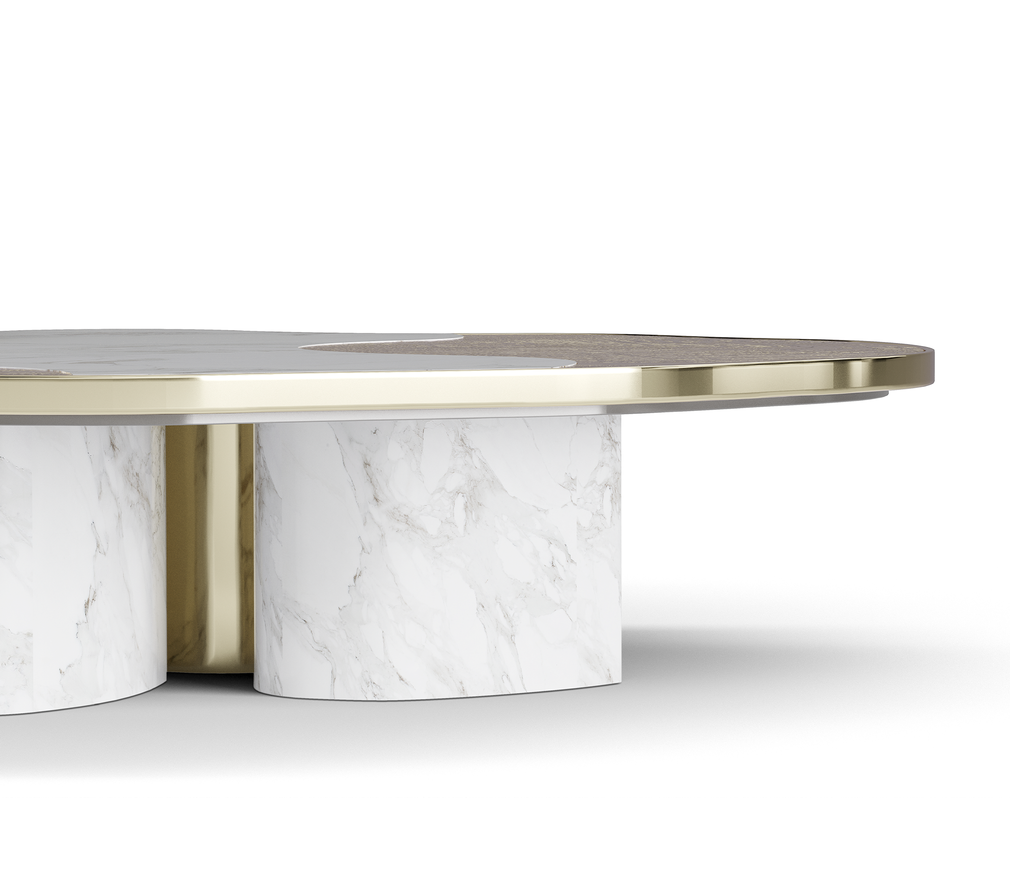 Журнальний столик Athena Gold Marble & Gold Table Set