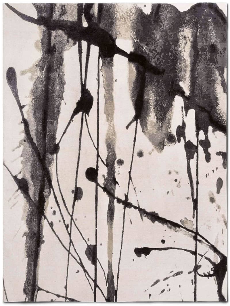 Ексклюзивний килим ручної роботи Black & White | Розмір: 122 x 183 см
