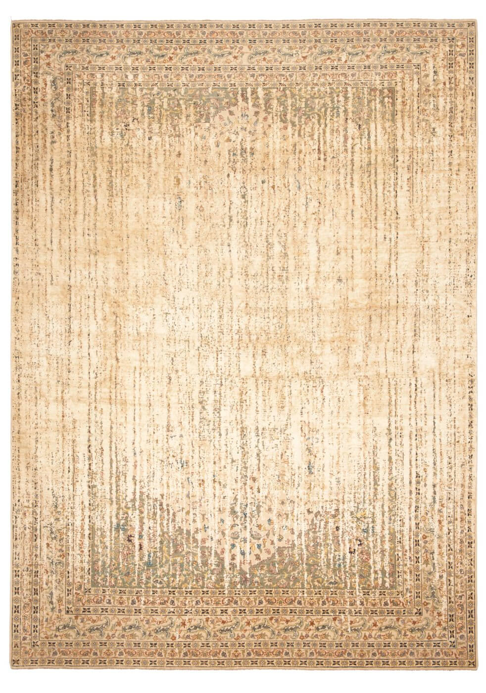 Ковер Tabriz Park Double Vendetta Black Beige Silk | Размер: 200 x 300 см