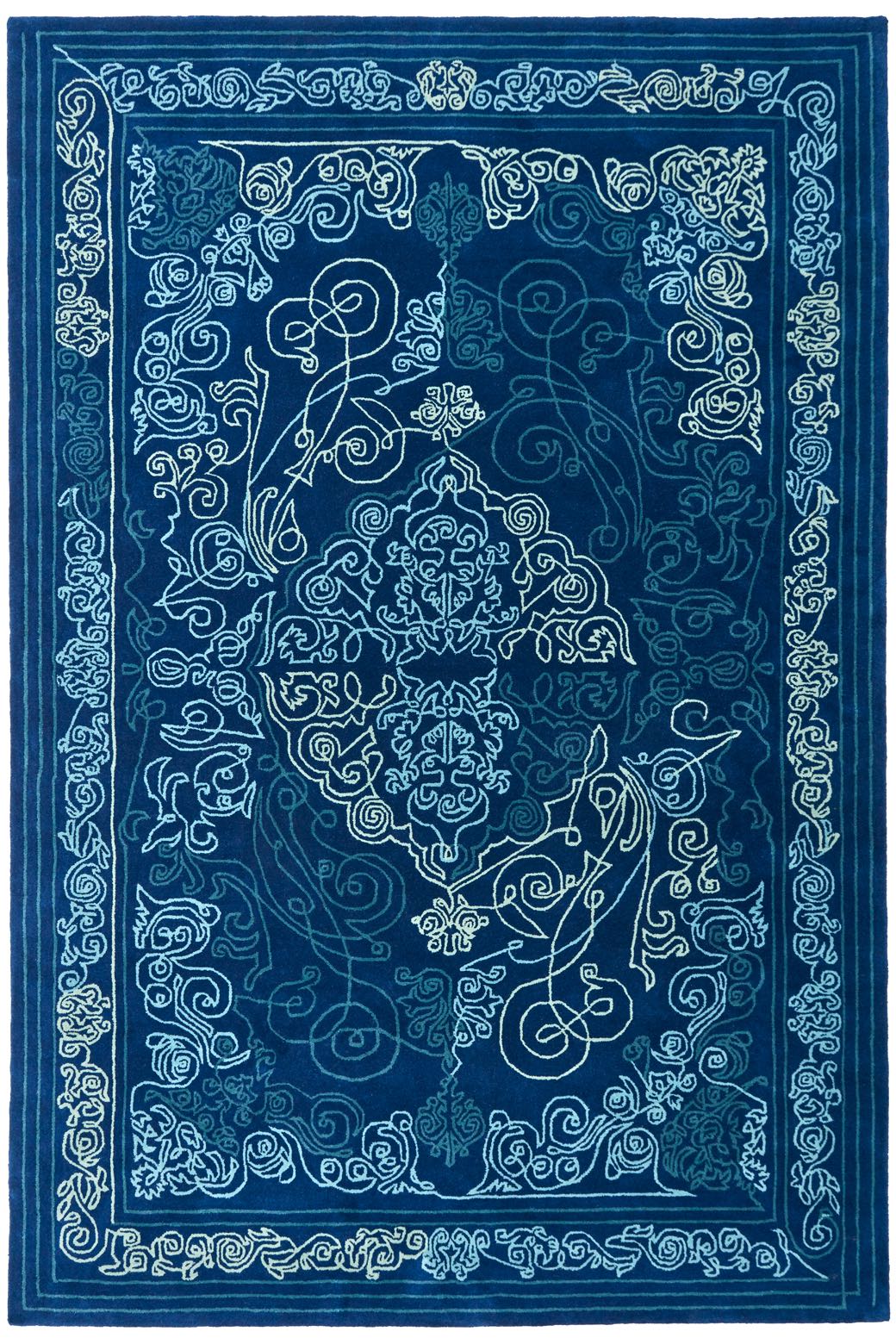 Круглий килим ексклюзивний One-Stroke Blue
