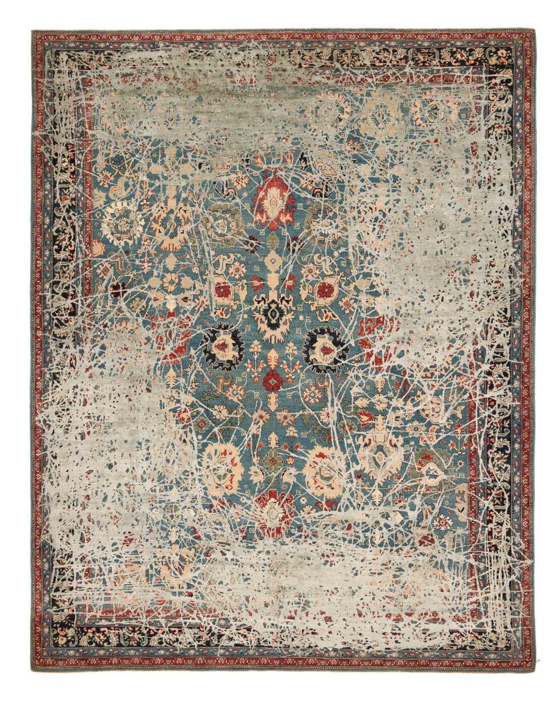 Ковер эксклюзивный Bidjar Highgate Enjoy Tealblue Grey Silk | Размер: 250 x 300 см