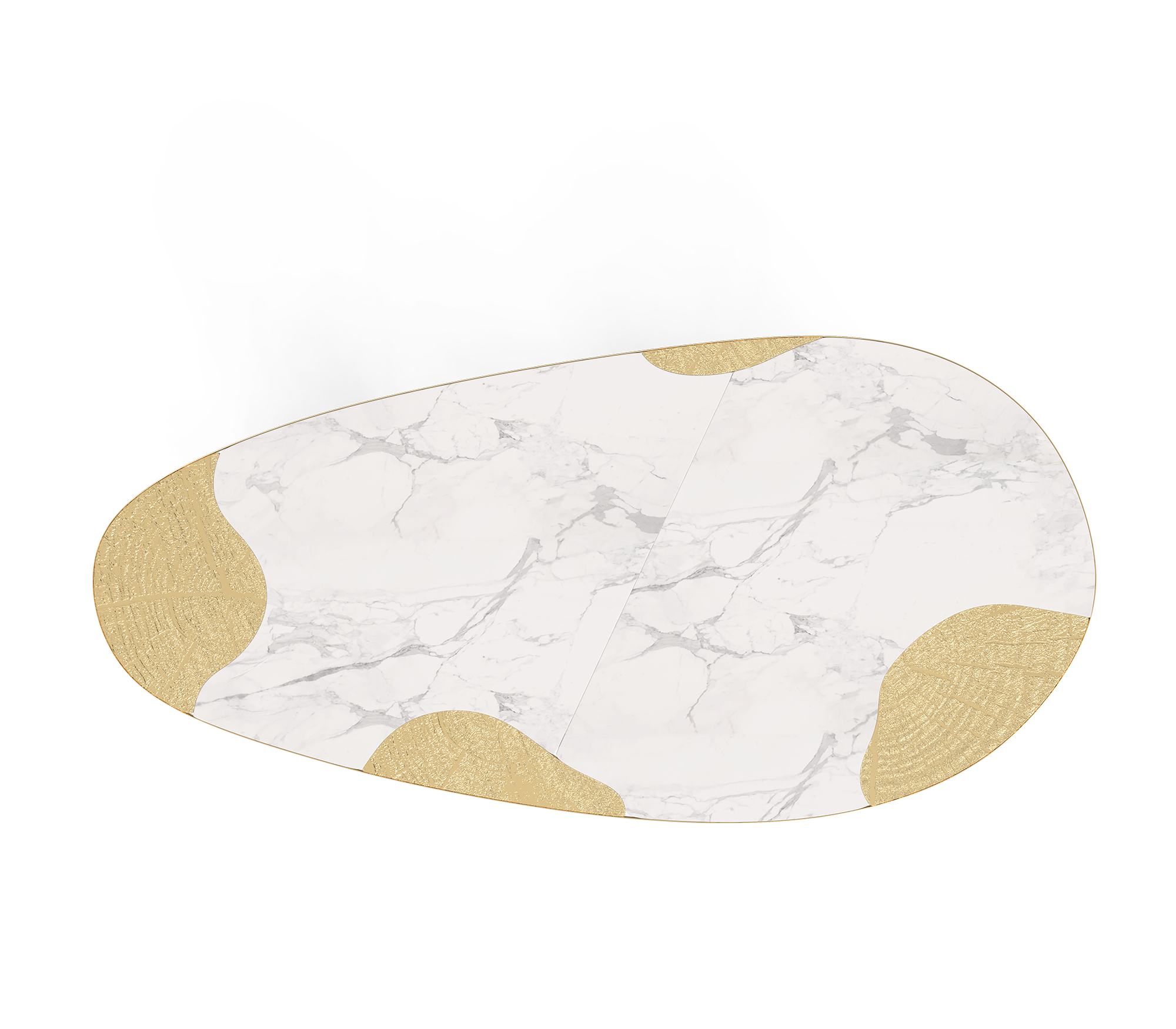 Обеденный стол Athena Carrara Marble & Gold