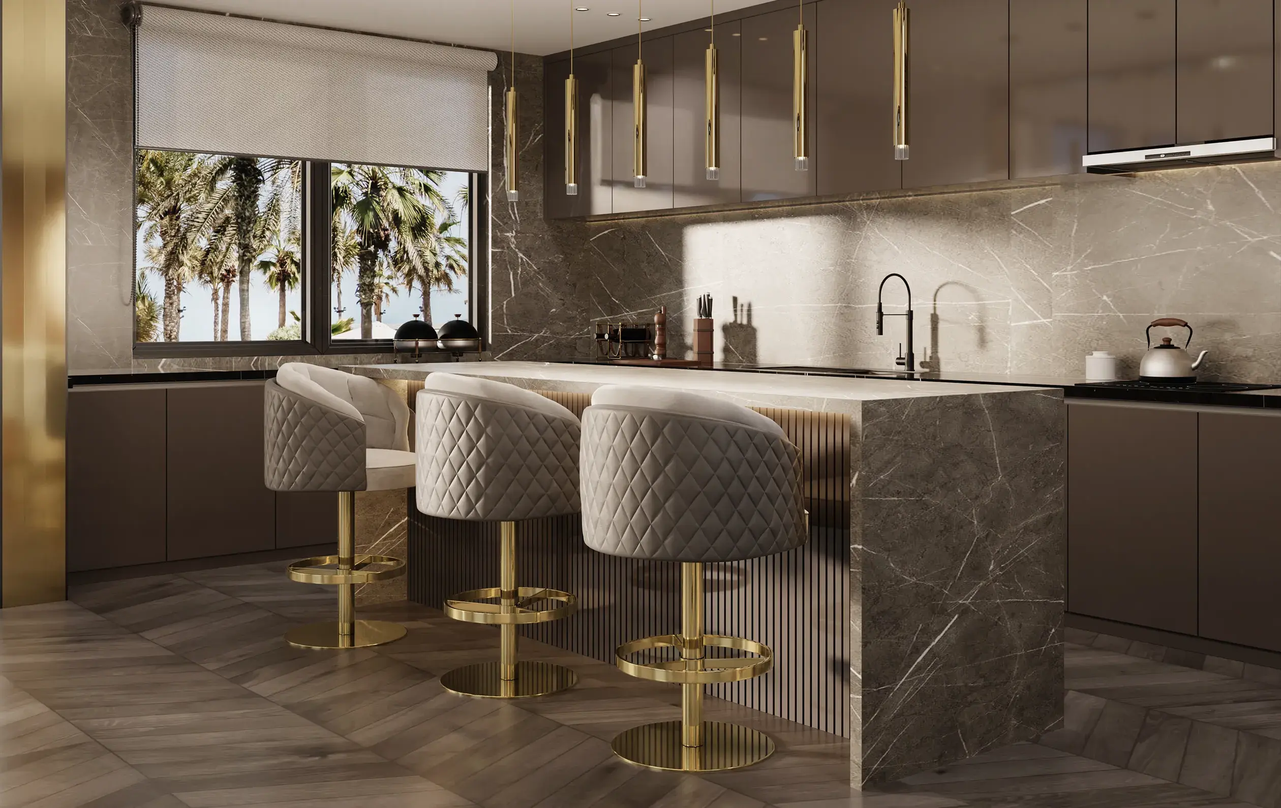 Поворотний барний стілець Luxe - 1