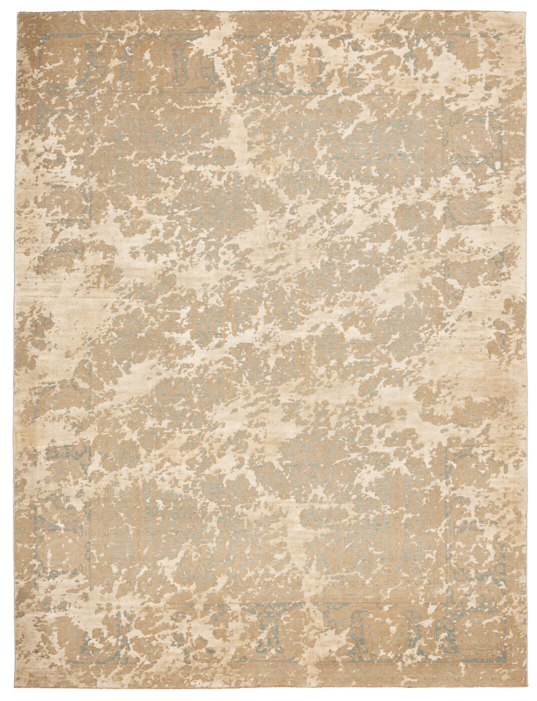 Килим Tabriz Wooster Double Sky Blue Silver Grey Silk | Розмір: 250 x 300 см