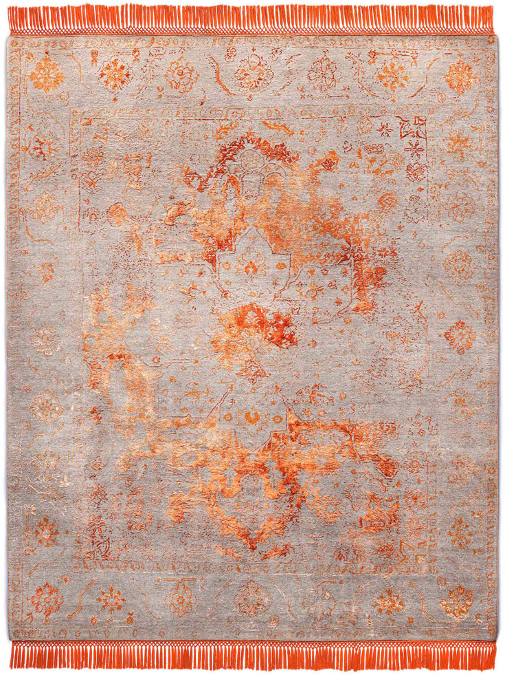 Роскошный ковер ручной работы Copper Orange | Размер: 140 x 210 см