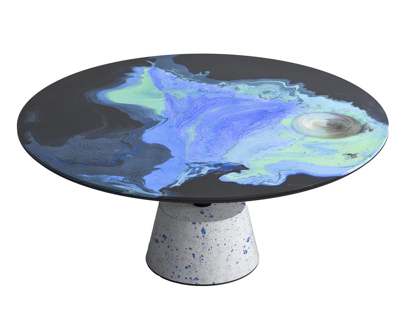 Круглий металевий журнальний столик Astraliti