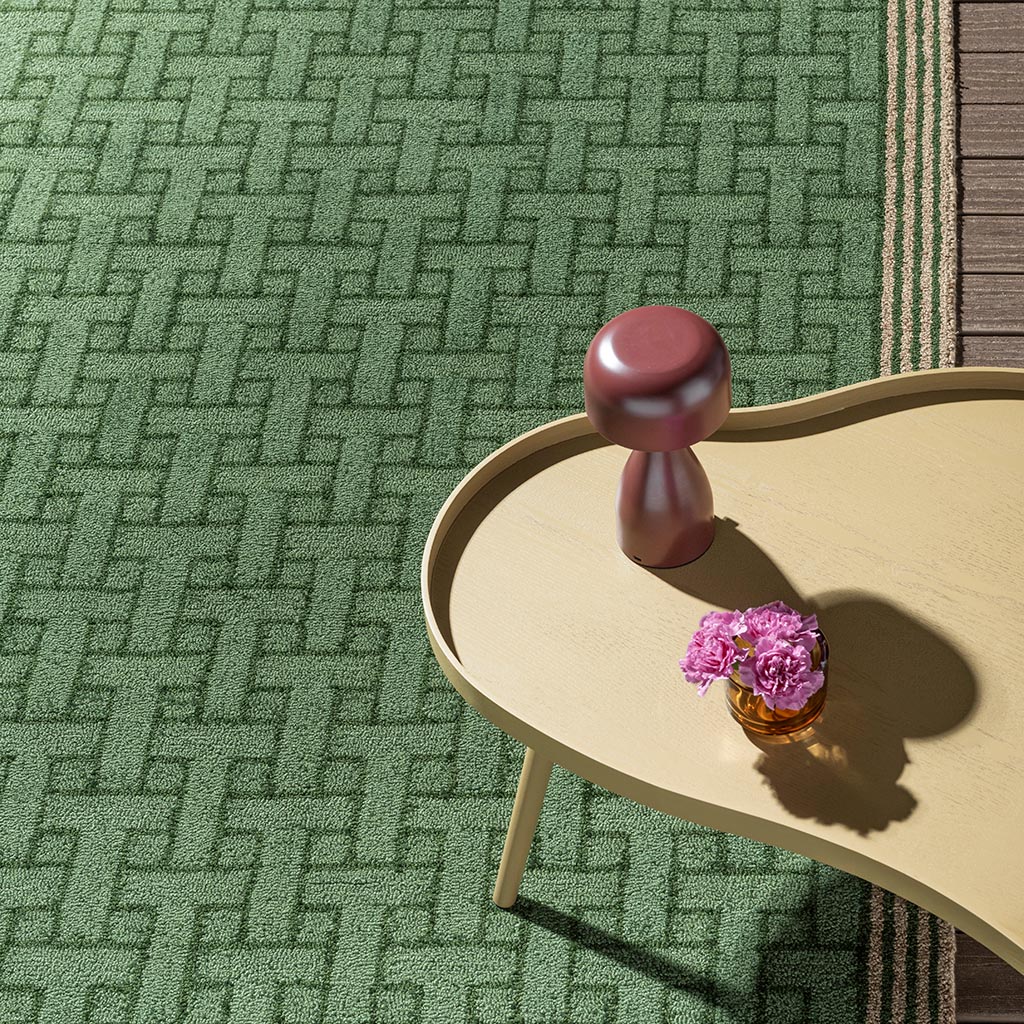 Уличный ковер TB T Monogram Jade Gr 455807 | Размер: 200 x 280 см