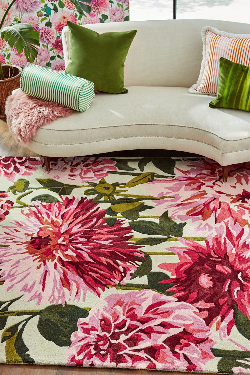 Современный дизайнерский ковер Dahlia Fuchsia / Palm | Размер: 200 x 280 см