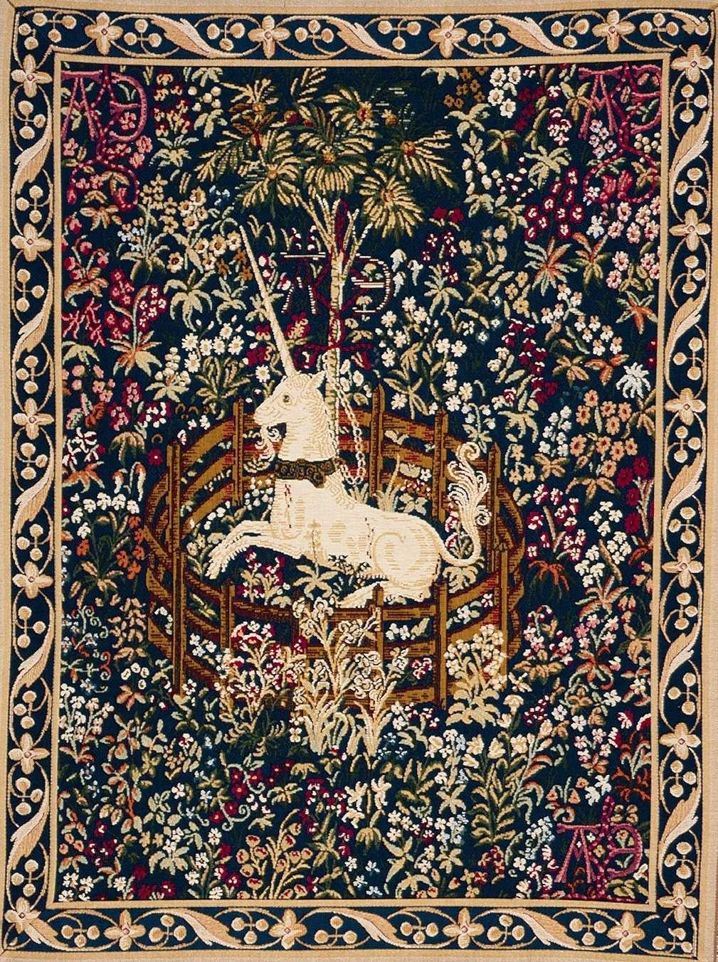 Гобелен Captive Blue Unicorn with Border