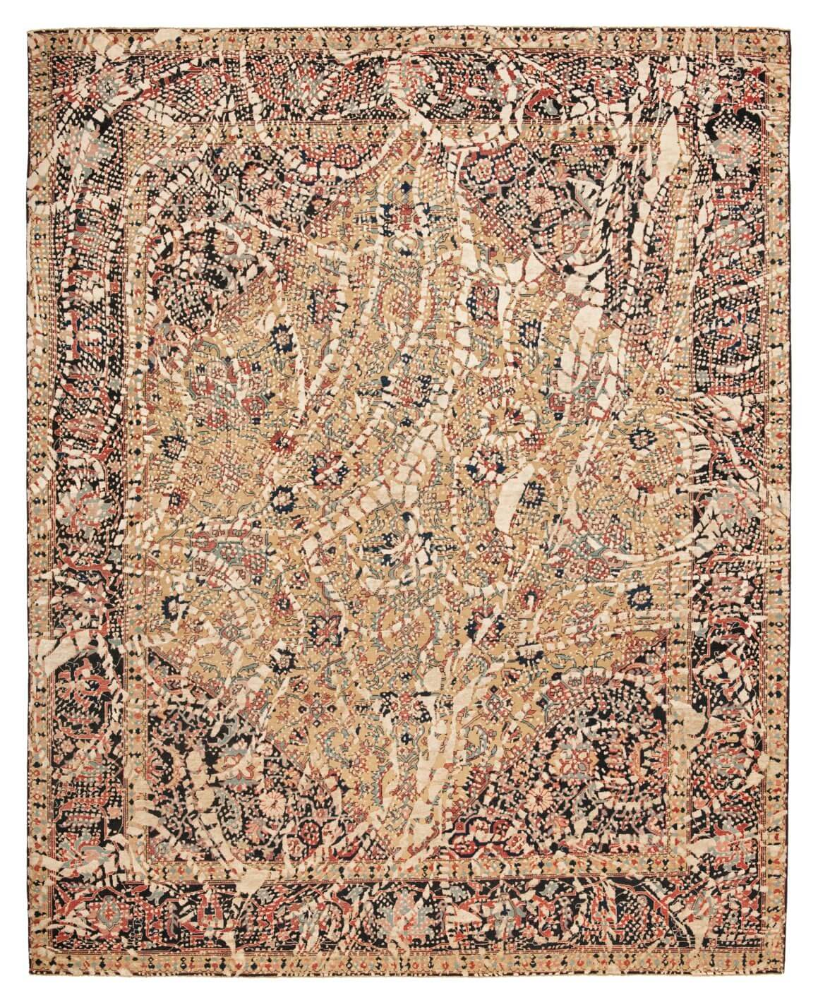 Килим Serapi Queensbury Lace Yellow Light Grey Silk
