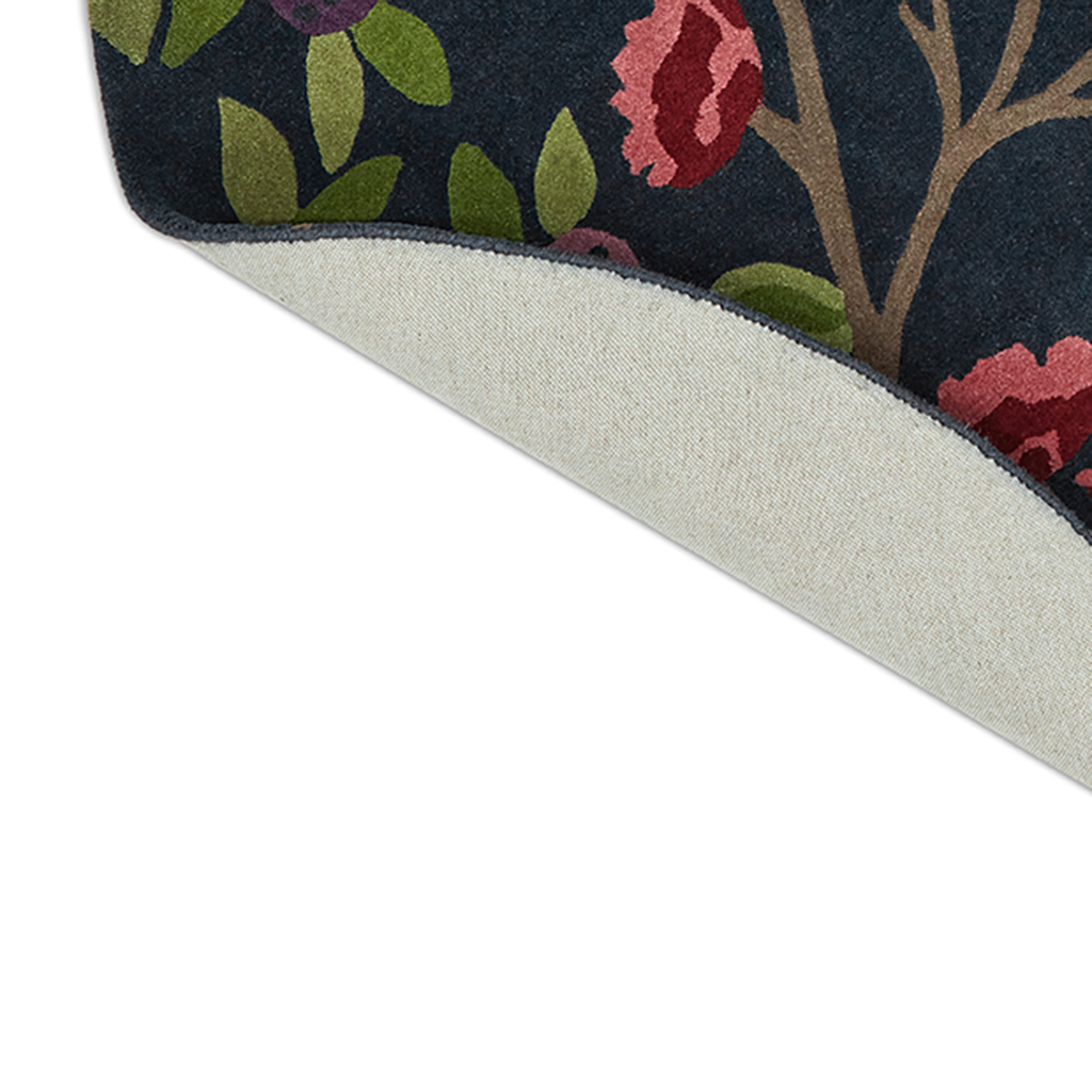 Килим квітковий круглий Foraging Indigo 146618 | Розмір: Ø 200 см