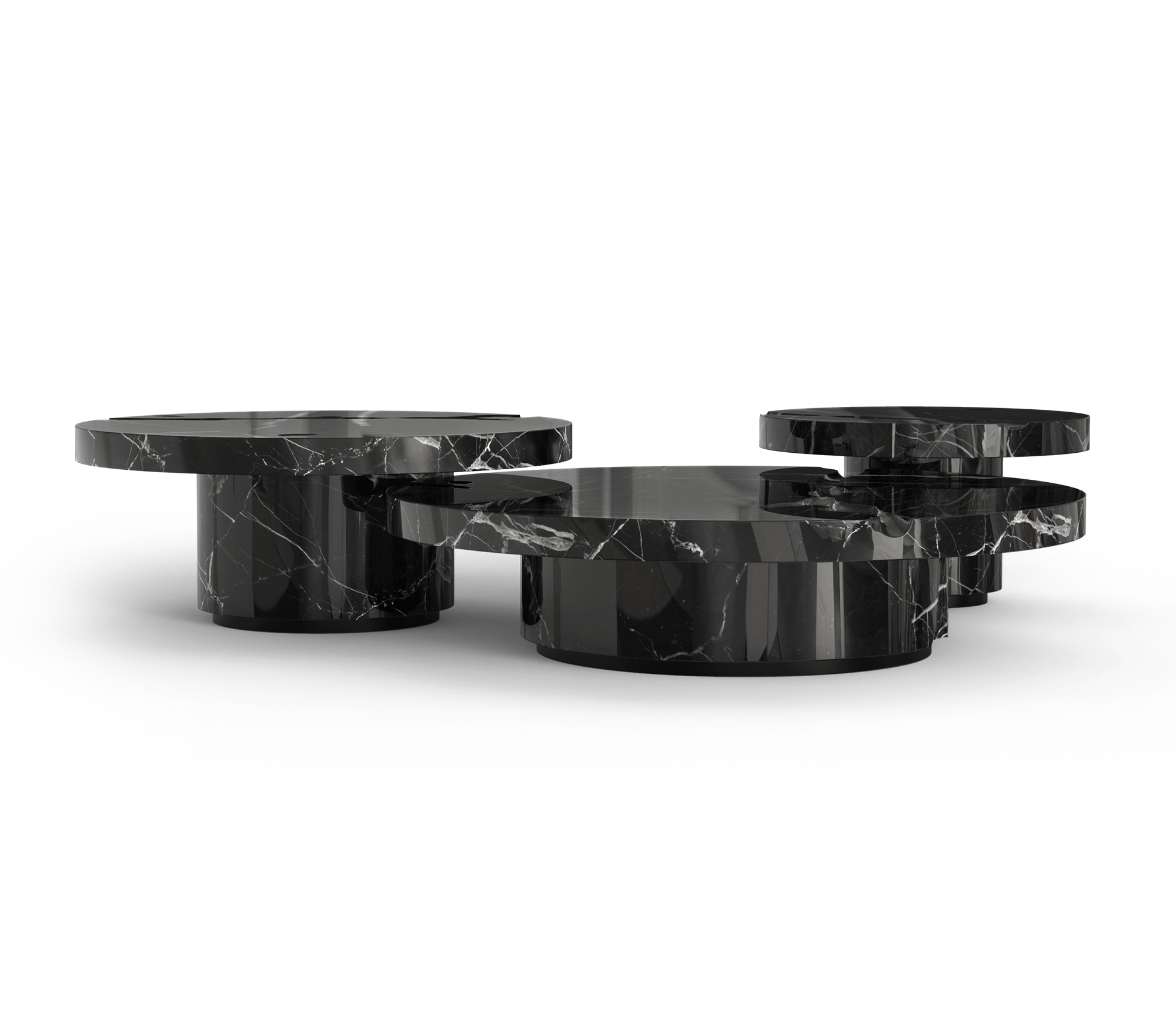 Журнальный столик Dominion Nero Marquina 3-Piece Set