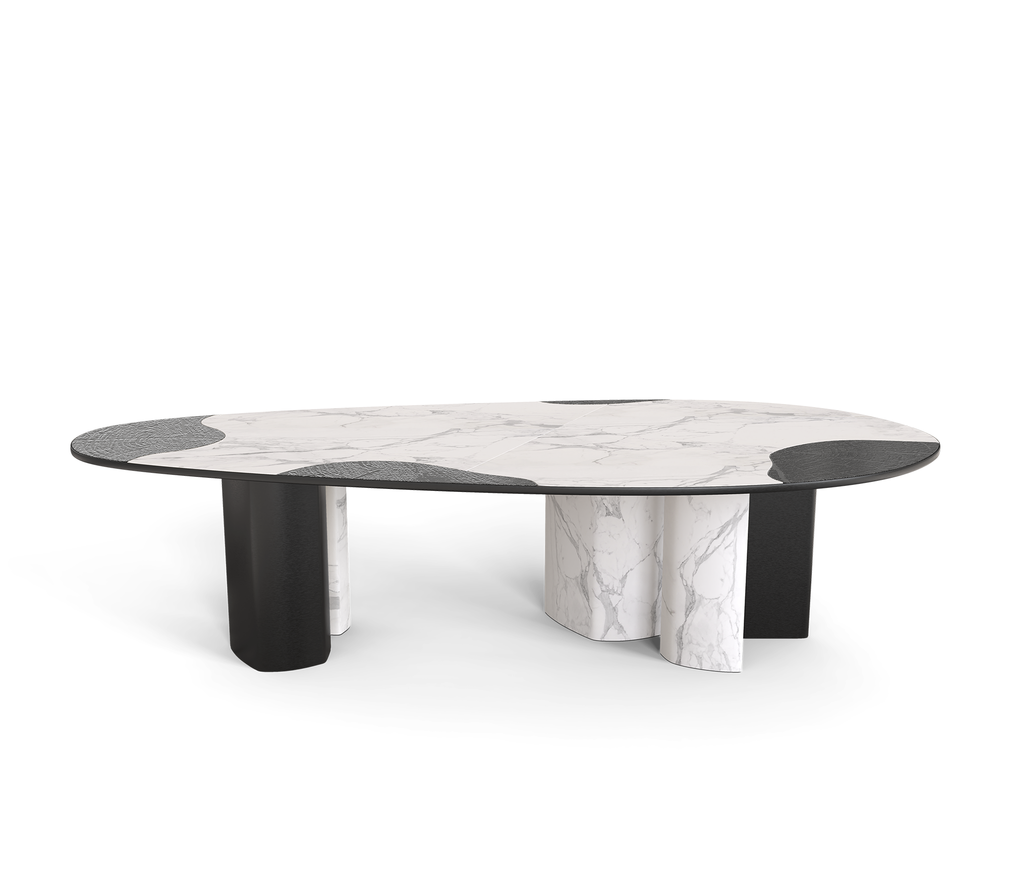 Обеденный стол Athena Carrara Marble & Onyx