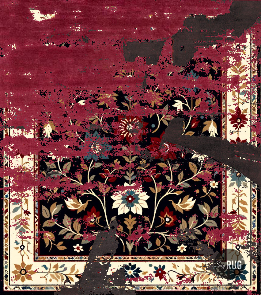 Дизайнерський килим Chennai Burgundy Black