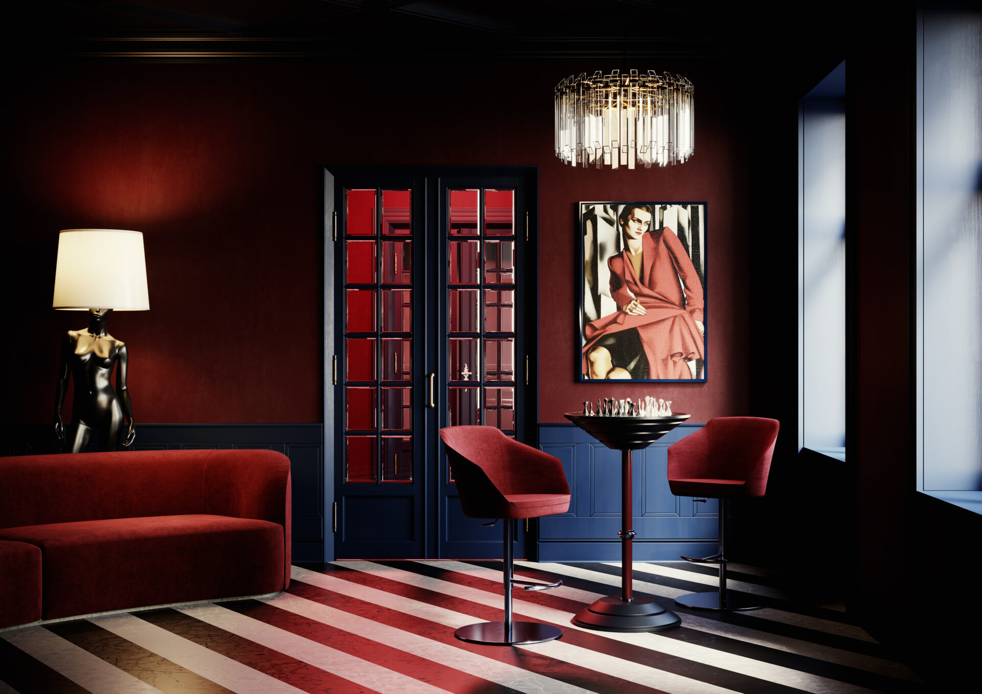Стол для шахмат и нард Goemon