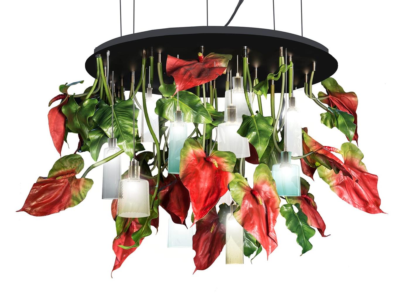 Красная люстра Red Anthurium