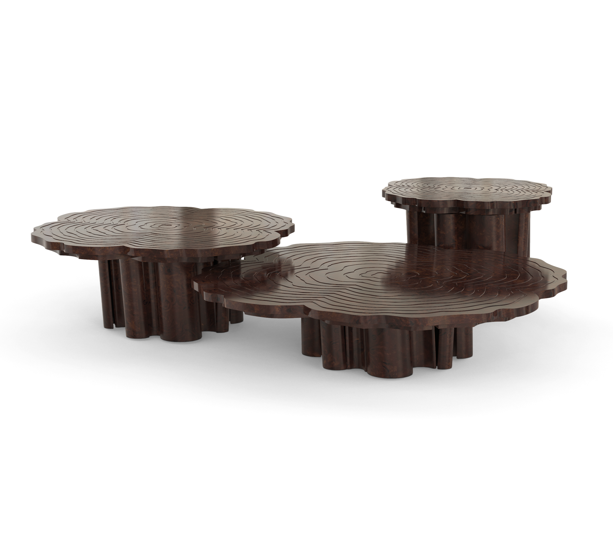 Журнальный столик Fortuna Walnut 3-Piece Set