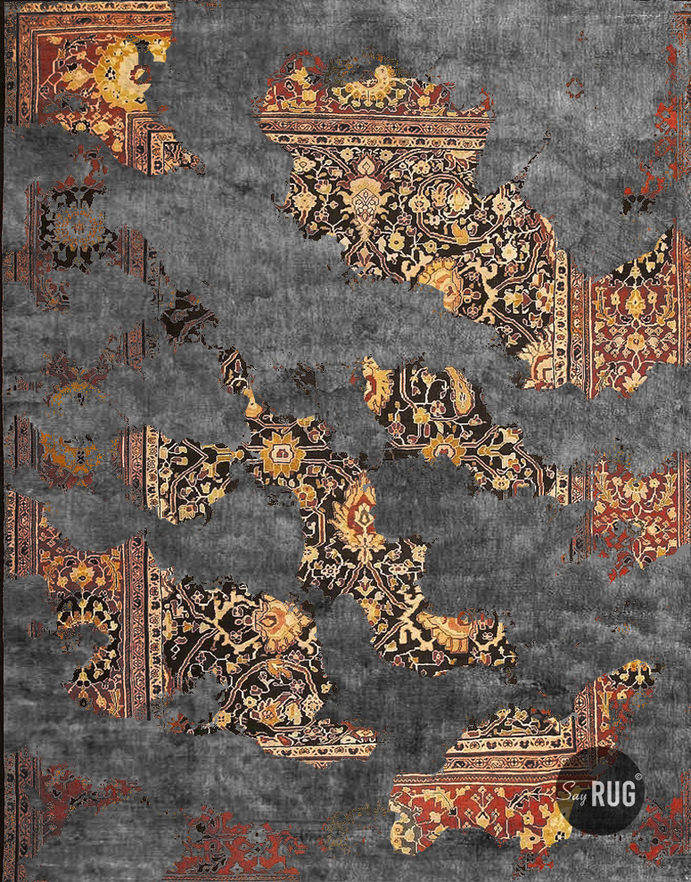 Килим ручної роботи Agra Charcoal | Розмір: 500 x 600 см