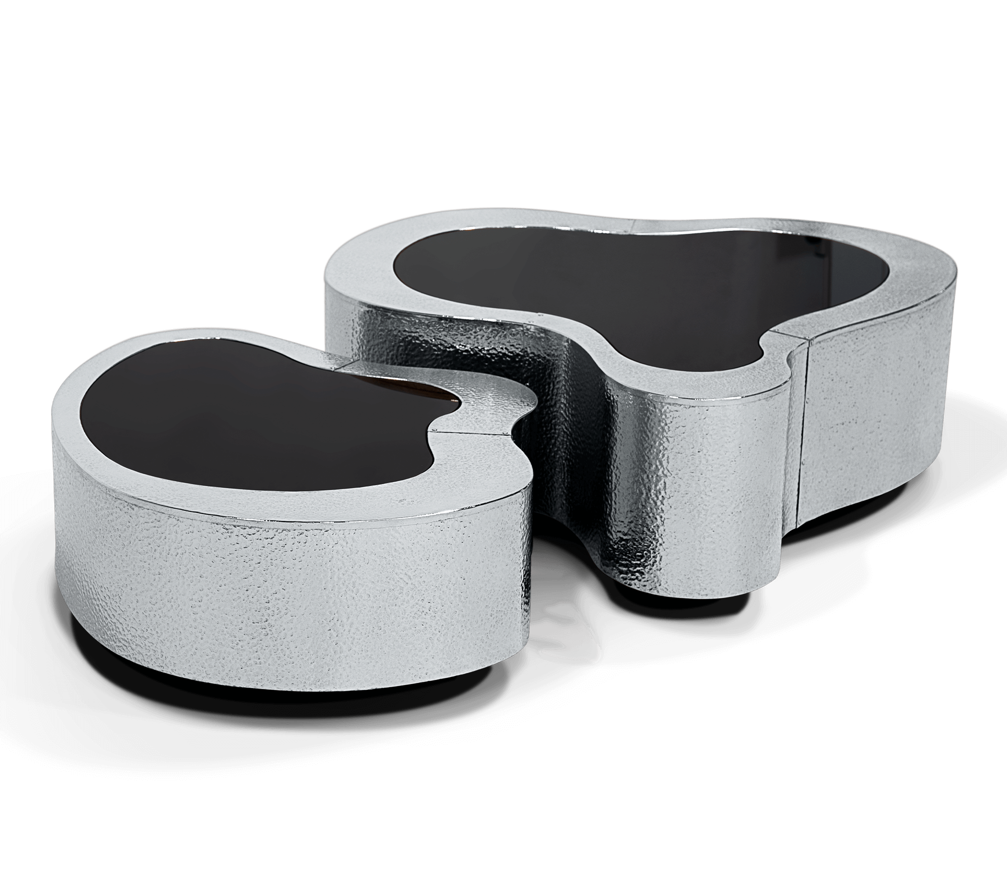 Журнальный столик Crest Hammered Stainless Steel Set