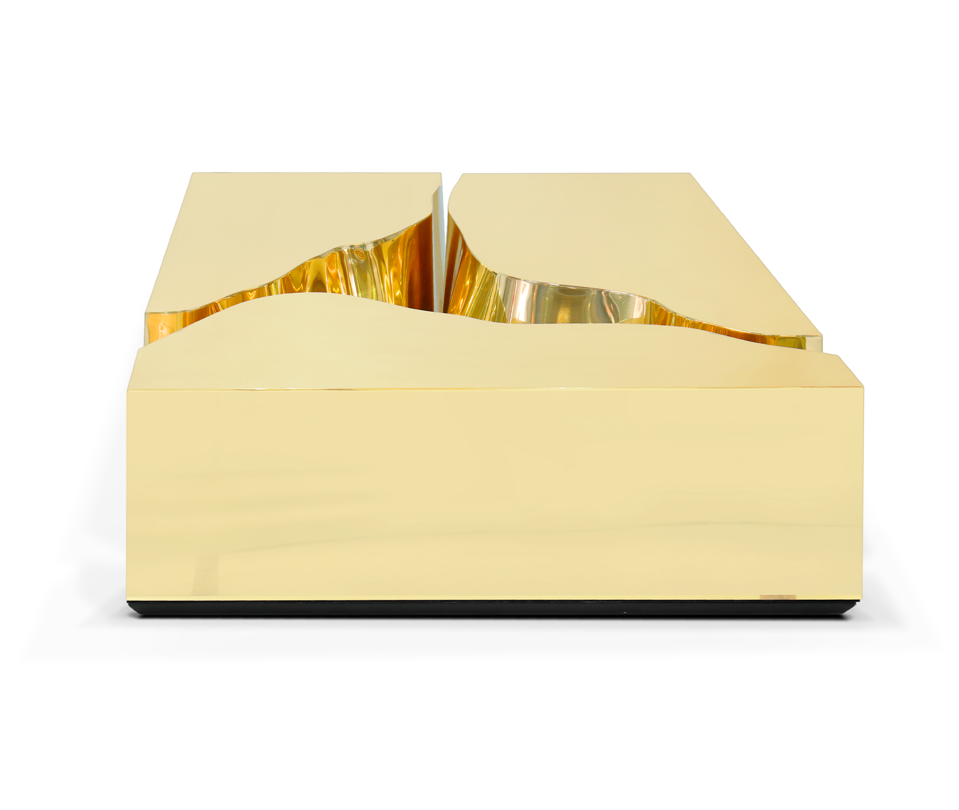 Журнальный столик Fissure Gold Leaf