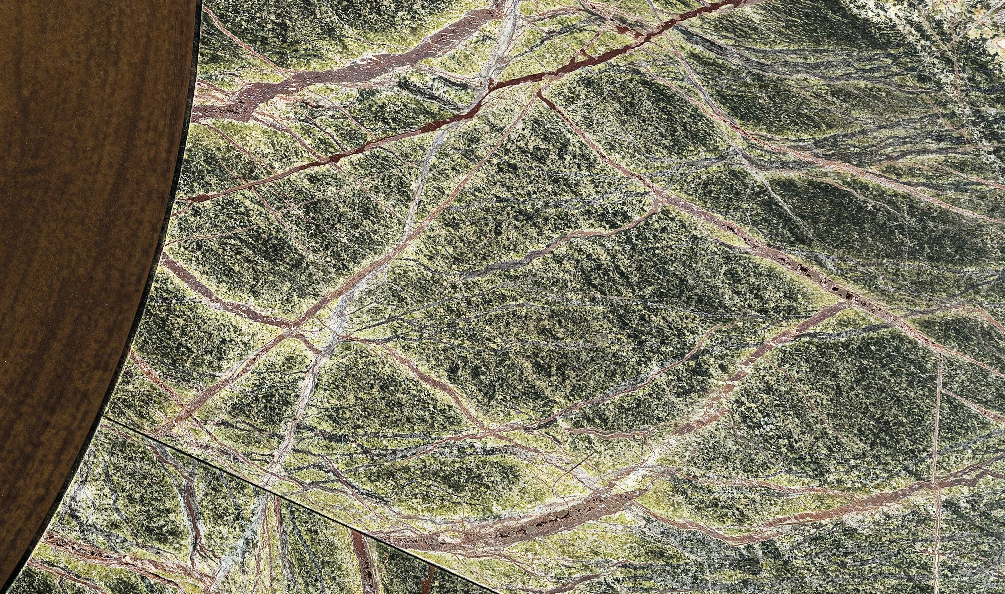 Круглая уличная жаровня Ercole Marble зеленая (Италия)