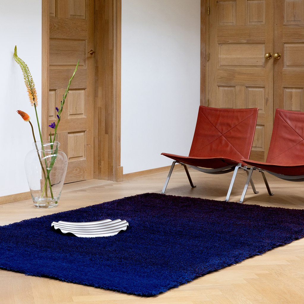 Килим вовняний Shade High Electric Blue / Aubergine | Розмір: 200 x 300 см