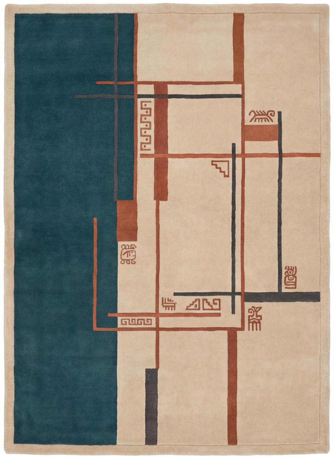 Ковер авторский Architect Lines Teal