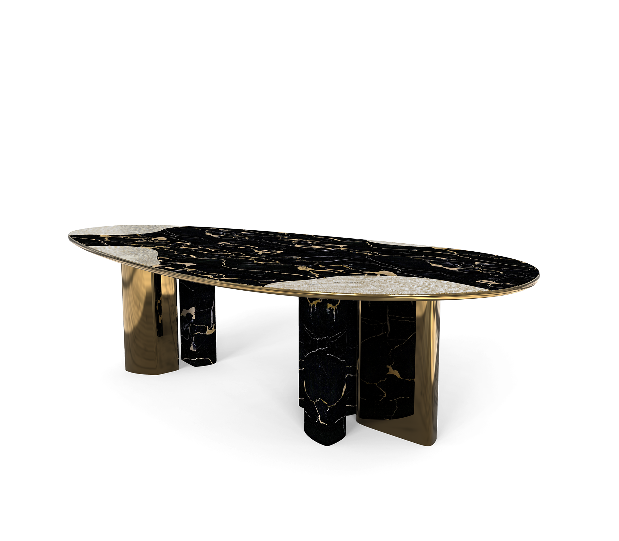 Обеденный стол Athena Portoro Marble & Patina