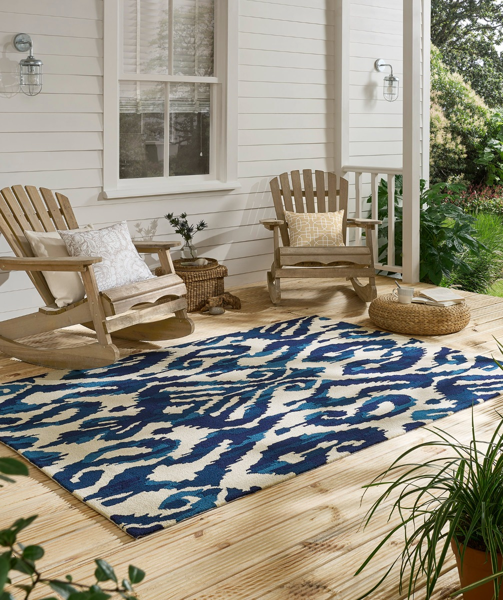 Килим для вулиці Kasuri Indigo | Розмір: 250 x 350 см