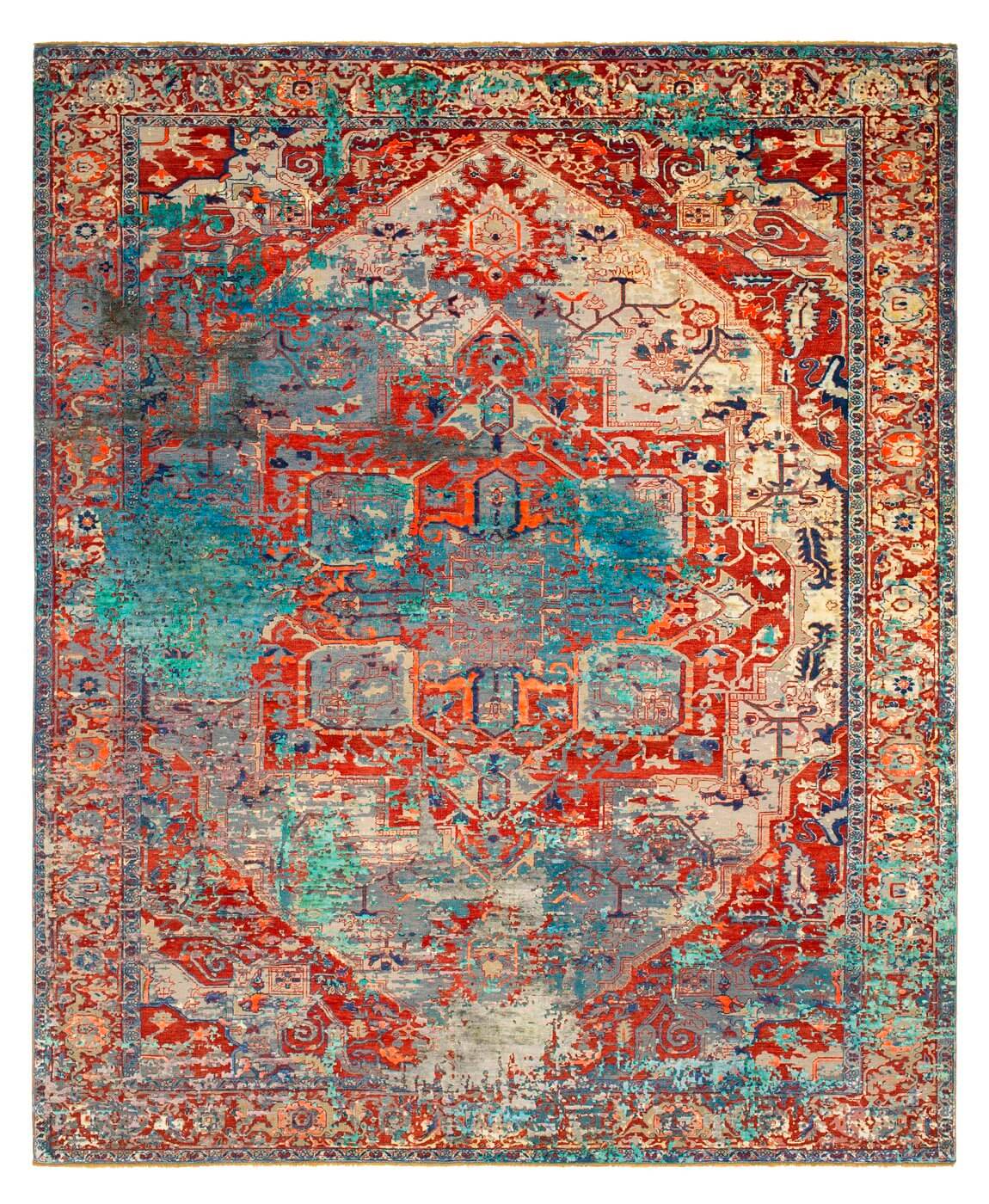 Ковер Serapi Westminster Artwork 22 Red Blue Slk | Размер: 200 x 300 см