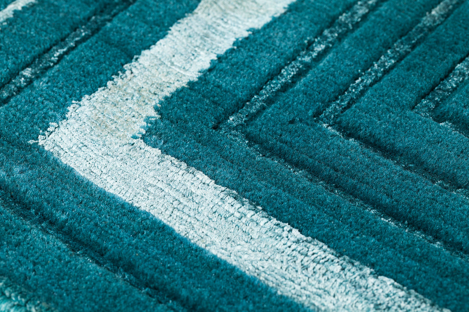 Ковер геометрический ручной работы Green Frame | Размер: 300 × 400 см