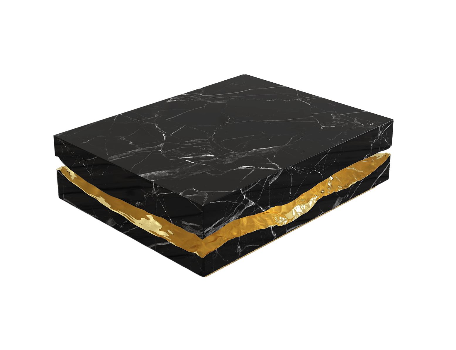 Журнальний столик Boulder Nero Stone Table